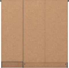 NEVADA 5 DRAWER LOW WARDROBE - 3D EFFECT GREY