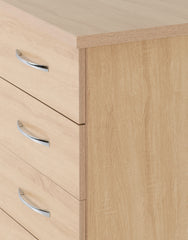 NEVADA 5 DRAWER NARROW CHEST - SONOMA OAK EFFECT