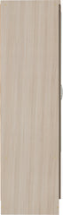 NEVADA 6 DOOR 2 DRAWER MIRRORED WARDROBE - OYSTER GLOSS/LIGHT OAK EFFECT VENEER