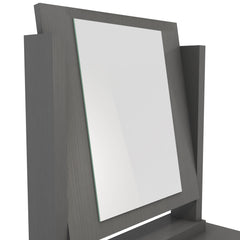 NEVADA 4 DRAWER DRESSING TABLE SET - 3D EFFECT GREY