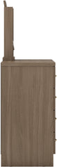 NEVADA 4 DRAWER DRESSING TABLE SET - RUSTIC OAK EFFECT
