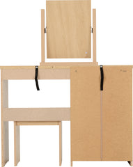 NEVADA 4 DRAWER DRESSING TABLE SET - SONOMA OAK EFFECT
