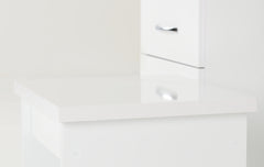 NEVADA 4 DRAWER DRESSING TABLE SET - WHITE GLOSS