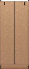 NEVADA MIRRORED 2 DOOR 1 DRAWER WARDROBE - 3D EFFECT GREY