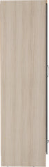 NEVADA MIRRORED 2 DOOR 1 DRAWER WARDROBE - GREY GLOSS/LIGHT OAK EFFECT VENEER