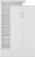 NEVADA PETITE OPEN SHELF WARDROBE - WHITE GLOSS