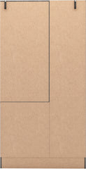 NEVADA VANITY 1 DOOR WARDROBE - BLACK WOOD GRAIN