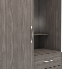 NEVADA VANITY 1 DOOR WARDROBE - BLACK WOOD GRAIN