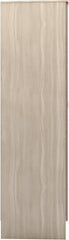 NEVADA VANITY 1 DOOR WARDROBE - OYSTER GLOSS/LIGHT OAK EFFECT VENEER