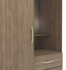 NEVADA VANITY 1 DOOR WARDROBE - RUSTIC OAK EFFECT