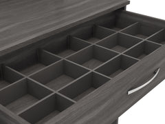 NEVADA VANITY/DRESSING TABLE SET - BLACK WOOD GRAIN