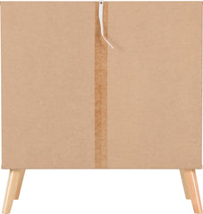 NORDIC 2+2 DRAWER CHEST - WHITE/DISTRESSED EFFECT