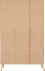NORDIC 3 DOOR 3 DRAWER WARDROBE - WHITE/DISTRESSED EFFECT