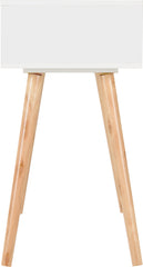 NORDIC 3 DRAWER OCCASIONAL TABLE - WHITE/DISTRESSED EFFECT