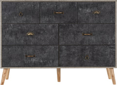 NORDIC MERCHANT CHEST - CONCRETE EFFECT/CHARCOAL