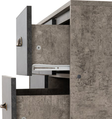 NORDIC MERCHANT CHEST - CONCRETE EFFECT/CHARCOAL