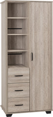 OLIVER 1 DOOR 3 DRAWER OPEN SHELF WARDROBE - LIGHT OAK EFFECT
