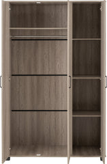 OLIVER 3 DOOR WARDROBE - LIGHT OAK EFFECT