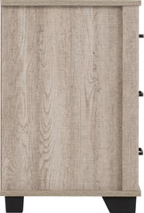 OLIVER 3 DRAWER BEDSIDE - LIGHT OAK EFFECT