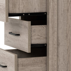 OLIVER 3 DRAWER BEDSIDE - LIGHT OAK EFFECT