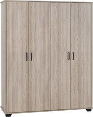 OLIVER 4 DOOR WARDROBE - LIGHT OAK EFFECT