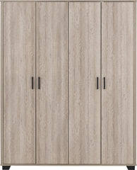 OLIVER 4 DOOR WARDROBE - LIGHT OAK EFFECT