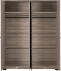 OLIVER 4 DOOR WARDROBE - LIGHT OAK EFFECT
