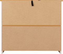 PANAMA 2 DOOR 2 DRAWER SIDEBOARD - WHITE/NATURAL WAX