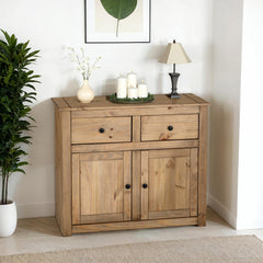 PANAMA 2 DOOR 2 DRAWER SIDEBOARD - NATURAL WAX