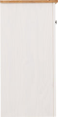PANAMA 3 DOOR 3 DRAWER SIDEBOARD - WHITE/NATURAL WAX