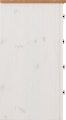 PANAMA 4 DRAWER CHEST - WHITE/NATURAL WAX