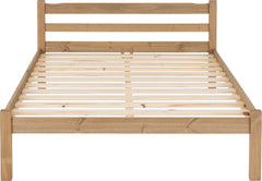 PANAMA 4'6" Double BED in NATURAL WAX