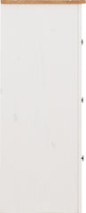 PANAMA 6 DRAWER CHEST - WHITE/NATURAL WAX
