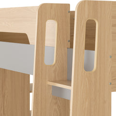 PLUTO BUNK BED - GREY/OAK EFFECT