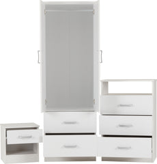 POLAR Wooden BEDROOM SET in WHITE