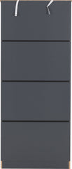 PORTLAND 2 DOOR WARDROBE - GREY/OAK EFFECT
