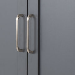 PORTLAND 2 DOOR WARDROBE - GREY/OAK EFFECT
