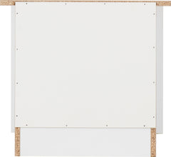 PORTLAND 2 DRAWER BEDSIDE - WHITE/OAK EFFECT