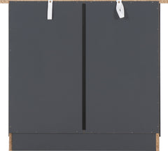 PORTLAND 3 DRAWER CHEST - GREY/OAK EFFECT