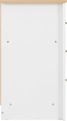 PORTLAND 3 DRAWER CHEST - WHITE/OAK EFFECT