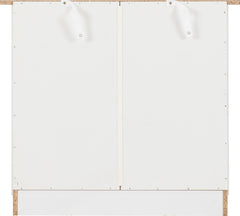 PORTLAND 3 DRAWER CHEST - WHITE/OAK EFFECT