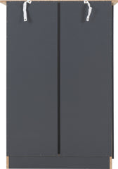 PORTLAND 4 DRAWER CHEST - GREY/OAK EFFECT