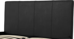 PRADO 4'6" BED - BLACK FAUX LEATHER