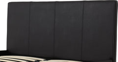 PRADO 4'6" BED - BROWN FAUX LEATHER