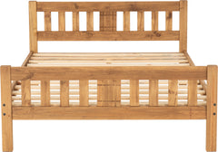 RIO 4'6" BED - DISTRESSED WAXED PINE