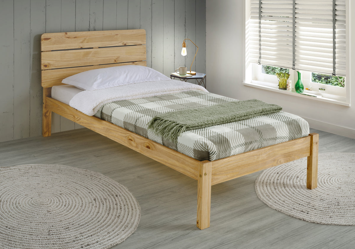 RONAN 3' BED - WAXED PINE