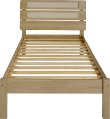 SANTANA 3' BED - LIGHT OAK/RATTAN EFFECT