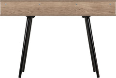 SAXTON 1 DRAWER CONSOLE TABLE - MID OAK EFFECT/GREY