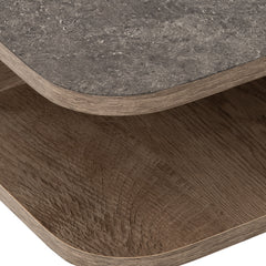 SAXTON 1 DRAWER CONSOLE TABLE - MID OAK EFFECT/GREY