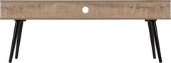 SAXTON 2 DRAWER TV UNIT - MID OAK EFFECT/GREY
